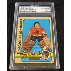 1972-73 Topps #20 Tony Esposito Signed Card