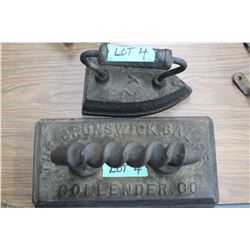 2 Cast Iron Irons