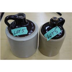 2 - Pint Size Ceramic Liquor Jugs