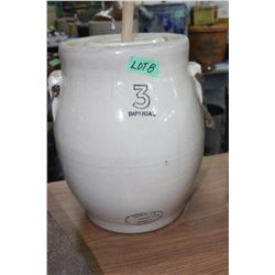 #3 Medalta Ceramic Butter Churn; No Cracks; Good Condition