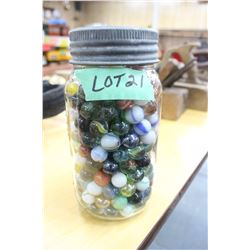 Quart Jar of Marbles