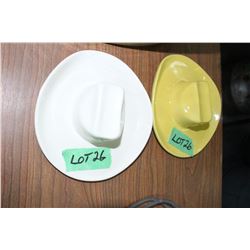 2 Ceramic Cowboy Hats