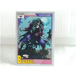 MARVEL COLLECTOR CARD IN CLEAR SLEEVE - 1991 IMPEL - NEAR MINT - #82 - BLACKOUT