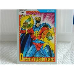MARVEL COLLECTOR CARD IN CLEAR SLEEVE - 1991 IMPEL - NEAR MINT - #135 - QUASAR'S QUANTUM BANDS