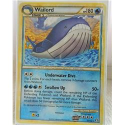 POKEMON COLLECTOR CARD IN PROTECTIVE SLEEVE - WAILORD STAGE 2 - 31/102