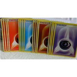 POKEMON COLLECTOR ENERGY CARDS - PSYCHIC(4) + FIGHTING(4) + FIRE(4) + WATER(4) = 16 TTL