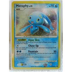 POKEMON COLLECTOR CARD IN PROTECTIVE SLEEVE - MANAPHY BASIC  HOLO - 9/100