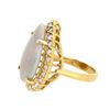 Image 2 : 14KT Yellow Gold 7.25ct Opal and Diamond Ring