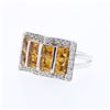 Image 1 : 14KT White Gold 2.51ctw Citrine and Diamond Ring