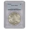 Image 1 : 1934-D $1 Peace Silver Dollar Coin PGCS MS63
