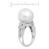 Image 2 : 14KT White Gold 19.09ct Pearl and Diamond Ring