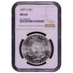 1897-S $1 Morgan Silver Dollar Coin NGC MS64