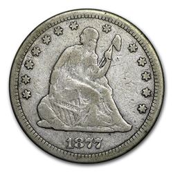 1877-CC Seated Liberty Quarter Coin