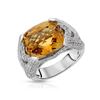 14KT White Gold 8.58ct Citrine and Diamond Ring