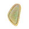 14KT Yellow Gold 12.70ct Opal and Diamond Ring