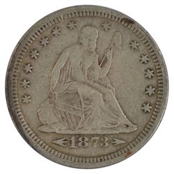 1873-S Arrows Liberty Seated Quarter Coin