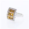 Image 1 : 14KT White Gold 1.92ctw Citrine and Diamond Ring