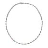 Image 1 : 14KT White Gold 3.60ctw Multi Color Sapphire and Diamond Necklace