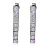 Image 1 : 14KT White Gold 0.57ctw Pink Sapphire and Diamond Earrings