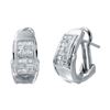 Image 1 : 14KT White Gold 1.00ctw Diamond Earrings