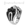Image 2 : 18KT White Gold 8.38ctw Onyx and Diamond Ring