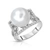 Image 1 : 14KT White Gold 11.09ct Pearl and Diamond Ring