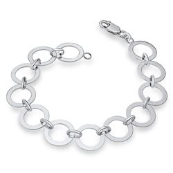 Sterling Silver Circle Link Bracelet