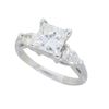 Image 7 : 14K White Gold 1.01ctw Diamond Ring