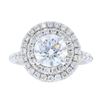 Image 2 : Platinum 1.56ctw GIA Cert Diamond Ring