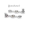 Image 2 : 14KT White Gold 1.34ctw Multi Color Sapphire and Diamond Earrings