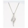 Image 1 : 14KT White Gold 0.25ctw Diamonds Pendant with Chain