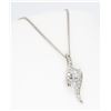 Image 2 : 14KT White Gold 0.25ctw Diamonds Pendant with Chain