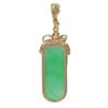 Image 2 : 14KT Yellow Gold 2.27ctw Jadeite Earrings