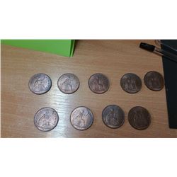 Lot of 1967 One Penny.UK