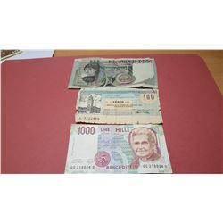 lot collection of italian bank notes