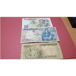 Lot Collection of Ancient notes from portugal