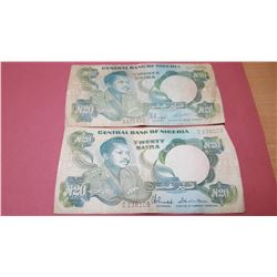 2 x  Twenty Naira, Nigeria