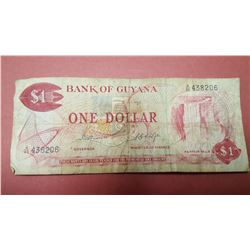 One dollar note, Bank of Guyana