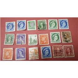 Lot collection of Canadian stamps