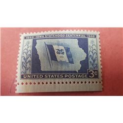 US Stamp 3 Cents, Iowa  Statehood Centennial