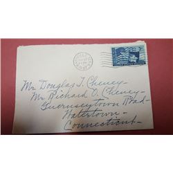 1947 Postcard with Us postage stamp 3 cents Statehood