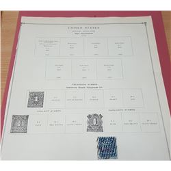 US Telegraph Stamps & Washinton Bicentennial issue 1932