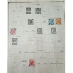 Ancient Austrian Postage Stamps and Newspaper stamps, 1900 - 1934