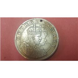 George V * Mary - Coronation Durbar Medal - 12th December 1911, token
