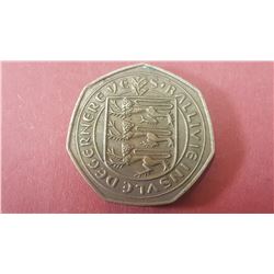 50 New Pence - Elizabeth II, 	Guernsey, Heptagon shaped