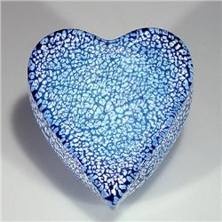 1: Fote Blue Cobblestone Heart Paperweight