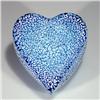 Image 1 : 1: Fote Blue Cobblestone Heart Paperweight