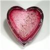 Image 1 : 2: Fote Clear-Encased Pink Heart Paperweight