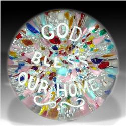 7: Antique American Frit Motto Paperweight