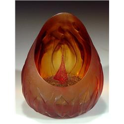 10: Caithness Fireflame Domed Paperweight 